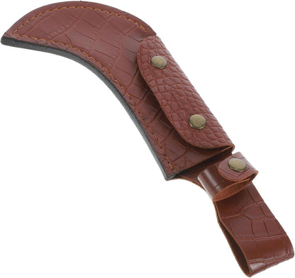 Scimitar Fruit Knife Blade Banana Cutter Grapefruit Knife Protective Case Leather Scabbard Cover