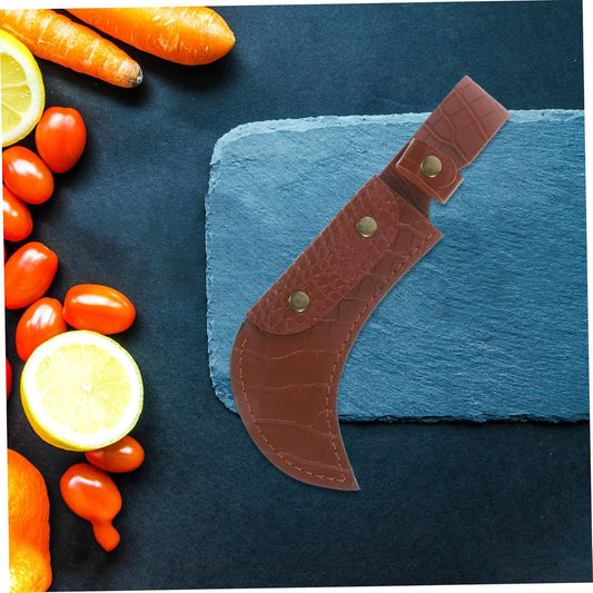 Scimitar Fruit Knife Blade Banana Cutter Grapefruit Knife Protective Case Leather Scabbard Cover