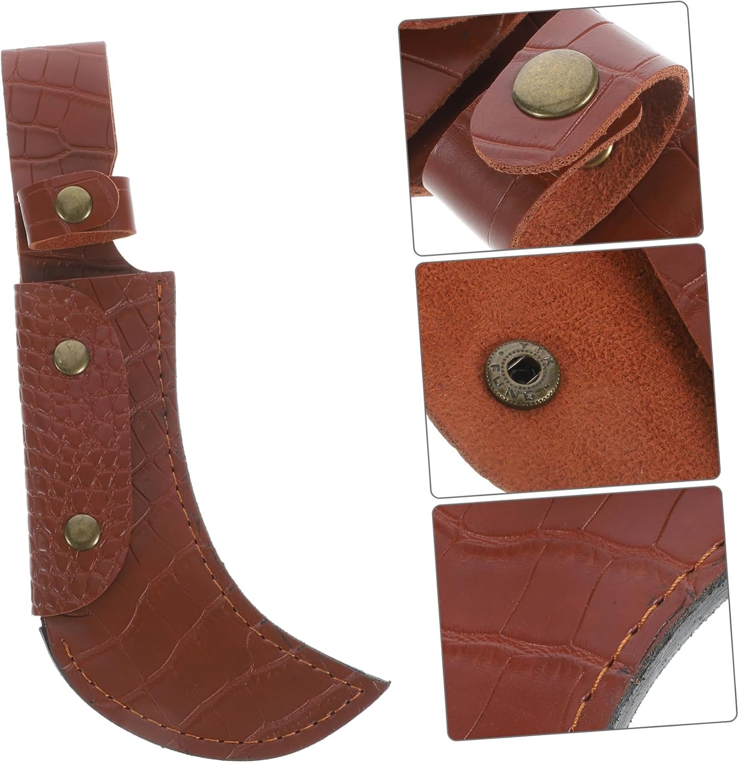 Scimitar Fruit Knife Blade Banana Cutter Grapefruit Knife Protective Case Leather Scabbard Cover