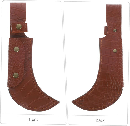 Scimitar Fruit Knife Blade Banana Cutter Grapefruit Knife Protective Case Leather Scabbard Cover