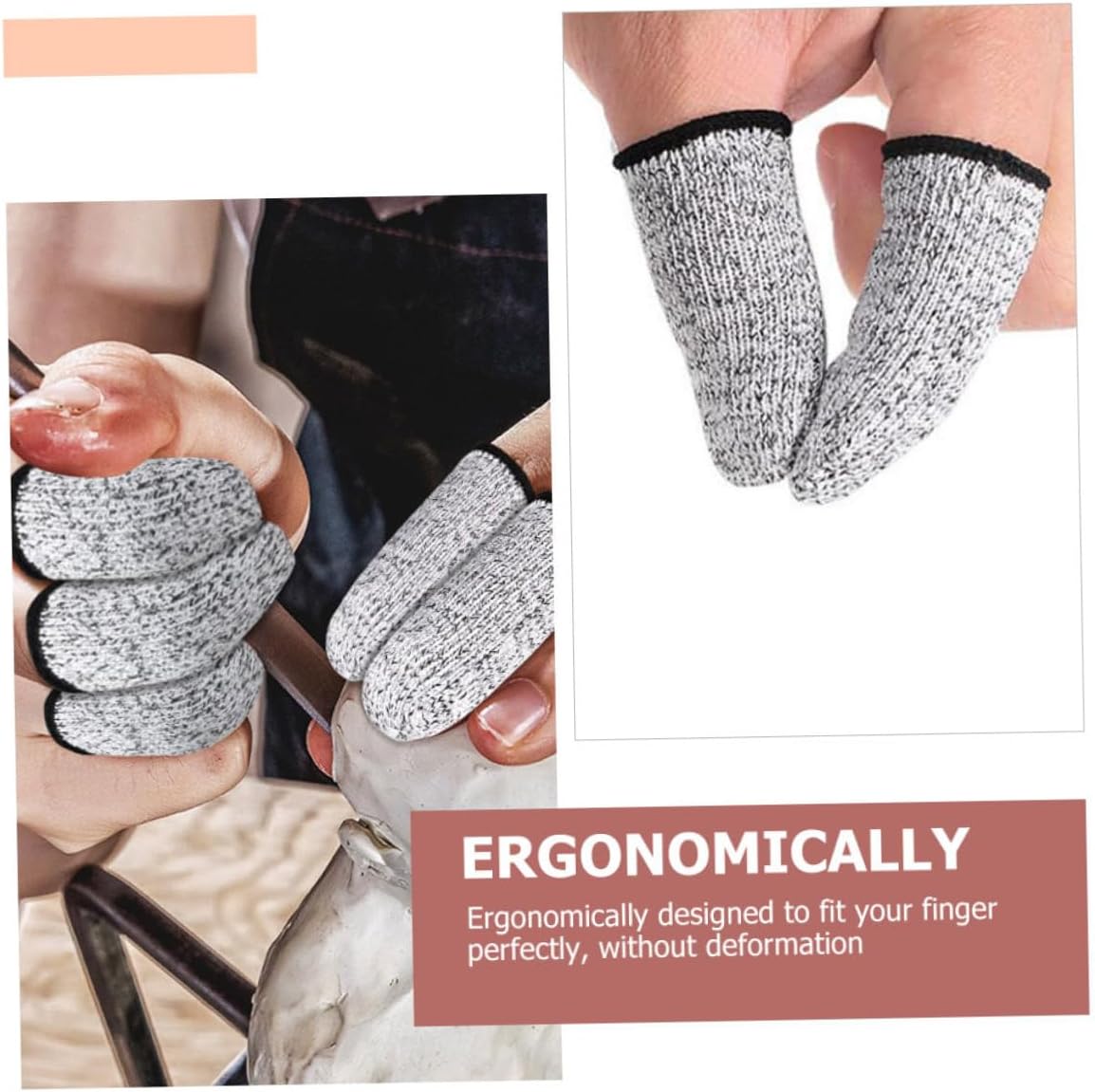 Cut Resistant Finger Protectors for Crafting and Kitchen Use Wear Resistant Sleeves for Safe Cutting
