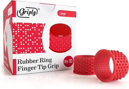 Rubber Finger Tips | Hand Grips | Rubber Tip Finger Protector | Finger Pads (Medium)