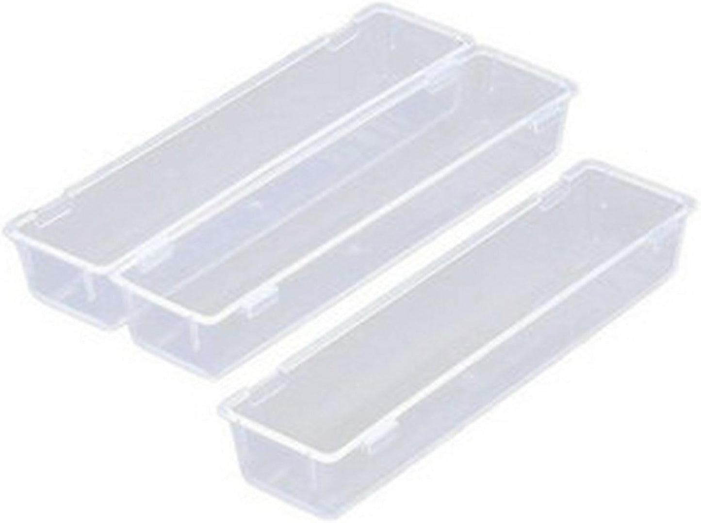 Japanese Drawer Organizers Set of 3, Utensil Tray for Fork Spoon Chopstick Knife, Silverware Organizer, Tool Tray, Cosmetic and Stationery Organizer, Made in Japan