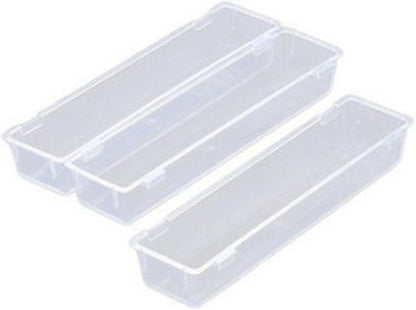 Japanese Drawer Organizers Set of 3, Utensil Tray for Fork Spoon Chopstick Knife, Silverware Organizer, Tool Tray, Cosmetic and Stationery Organizer, Made in Japan