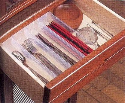 Japanese Drawer Organizers Set of 3, Utensil Tray for Fork Spoon Chopstick Knife, Silverware Organizer, Tool Tray, Cosmetic and Stationery Organizer, Made in Japan