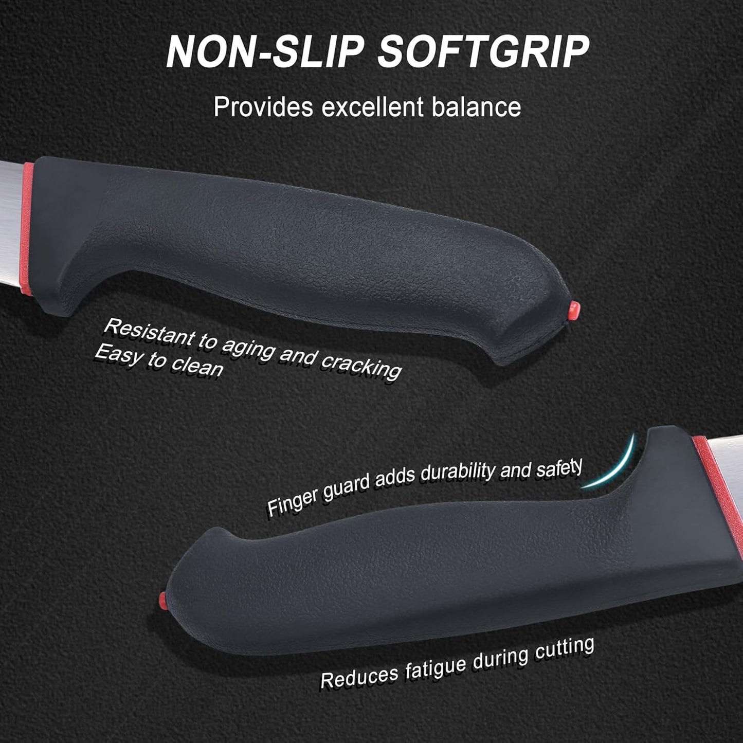 6" Skinning Knife, Professional Meat Butcher with SoftGrip Handle | Curved blade for skinning, SoftGrip handle for safety, For deer, fish & poultry, High-carbon steel stays sharp.