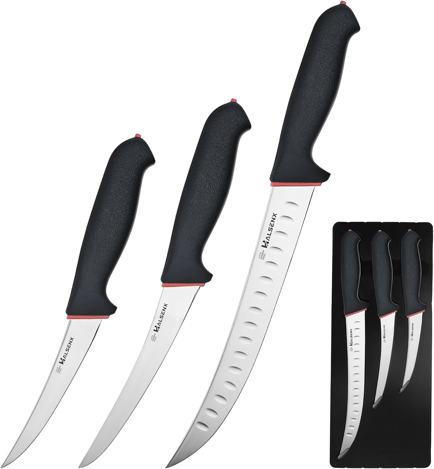 6" Skinning Knife, Professional Meat Butcher with SoftGrip Handle | Curved blade for skinning, SoftGrip handle for safety, For deer, fish & poultry, High-carbon steel stays sharp.