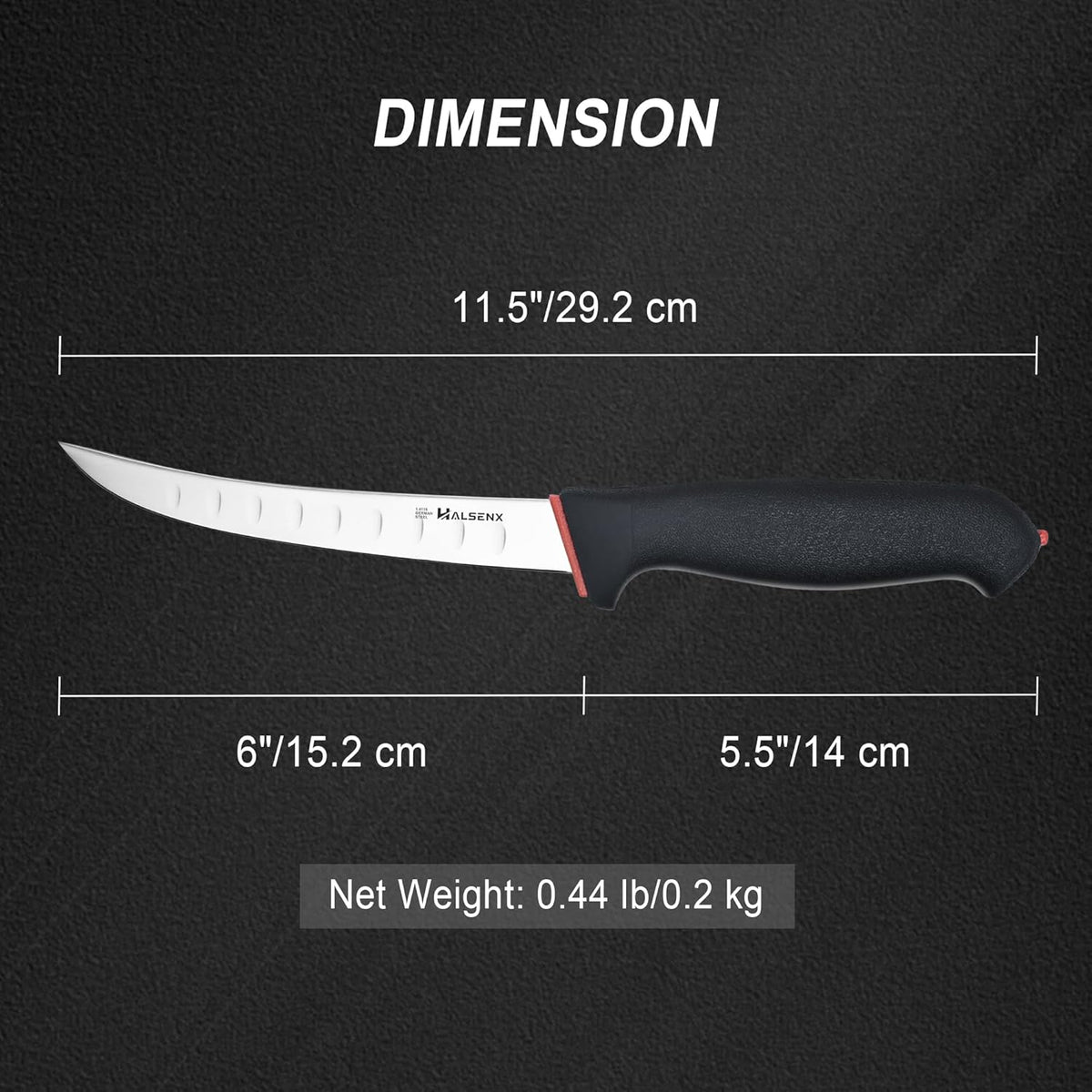 6" Skinning Knife, Professional Meat Butcher with SoftGrip Handle | Curved blade for skinning, SoftGrip handle for safety, For deer, fish & poultry, High-carbon steel stays sharp.