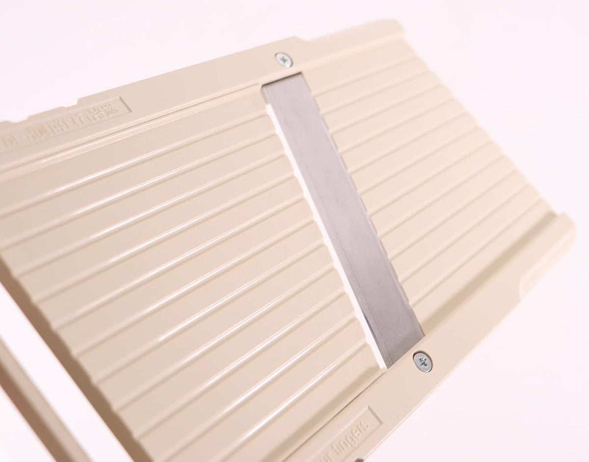 Mandoline Jumbo Slicer, Japanese Stainless Steel Blade, Beige