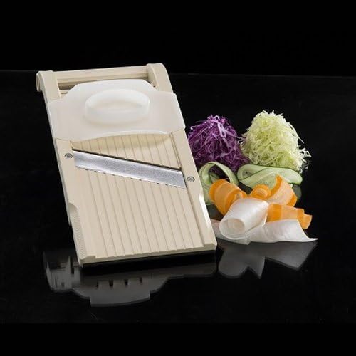 Mandoline Jumbo Slicer, Japanese Stainless Steel Blade, Beige