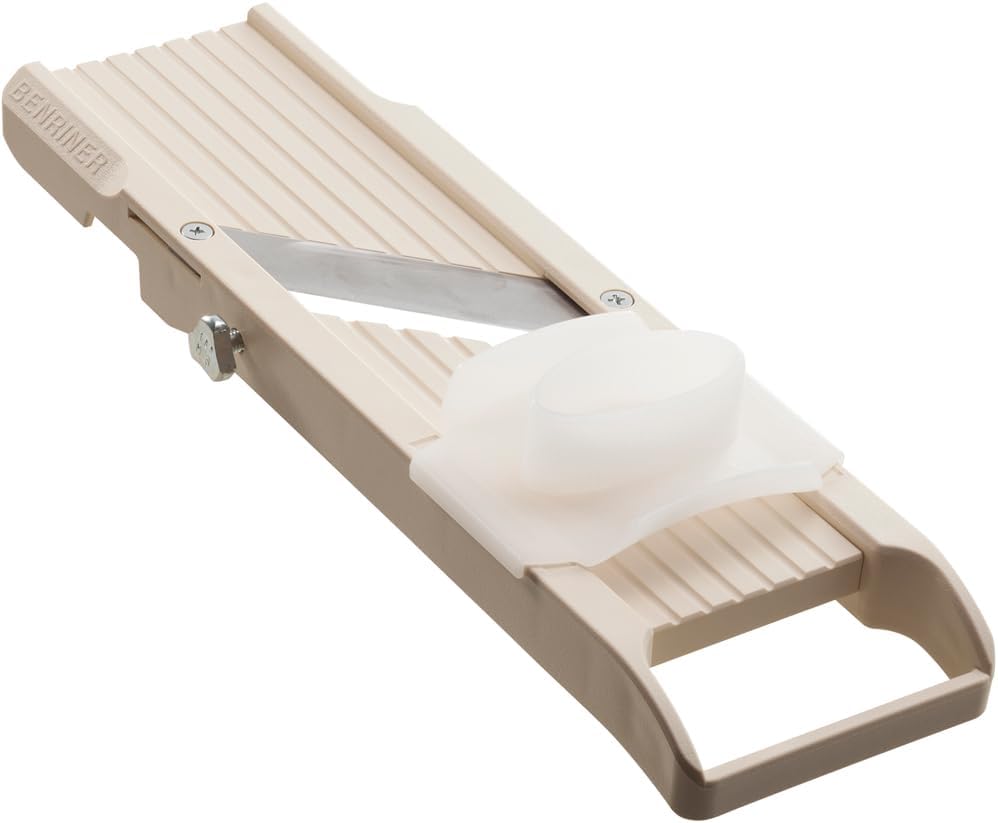 Mandoline Jumbo Slicer, Japanese Stainless Steel Blade, Beige