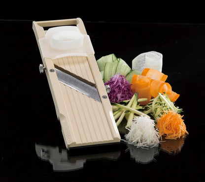 Mandoline Jumbo Slicer, Japanese Stainless Steel Blade, Beige