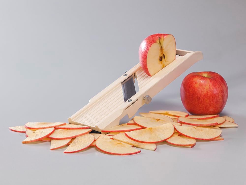 Mandoline Jumbo Slicer, Japanese Stainless Steel Blade, Beige