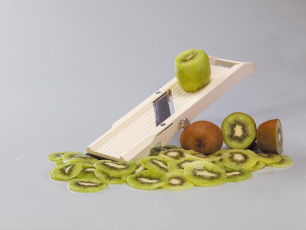Mandoline Jumbo Slicer, Japanese Stainless Steel Blade, Beige