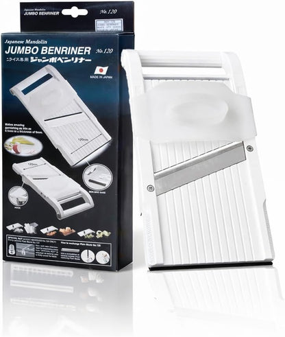 Mandoline Jumbo Slicer, Japanese Stainless Steel Blade, Beige