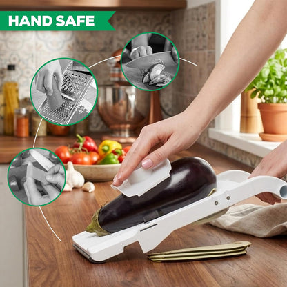 Mandoline Jumbo Slicer, Japanese Stainless Steel Blade, Beige