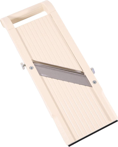 Mandoline Jumbo Slicer, Japanese Stainless Steel Blade, Beige