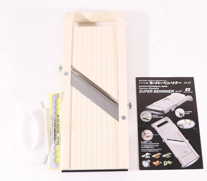 Mandoline Jumbo Slicer, Japanese Stainless Steel Blade, Beige
