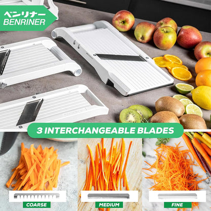 Mandoline Jumbo Slicer, Japanese Stainless Steel Blade, Beige