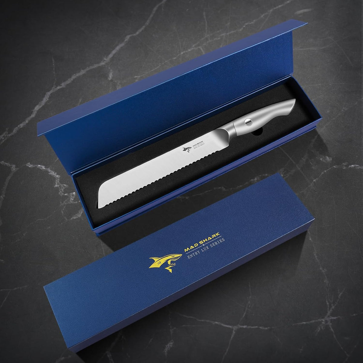 Bread Knife 8 Inch, Razor Sharp Blade from German Molybdenum-vanadium Steel, Professional Serrated Bread Knife for Homemade Bread, Sourdough Cutting (8 inch)