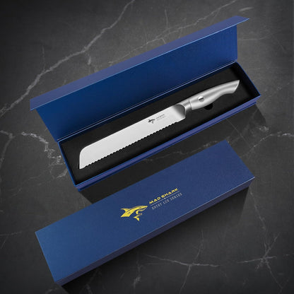 Bread Knife 8 Inch, Razor Sharp Blade from German Molybdenum-vanadium Steel, Professional Serrated Bread Knife for Homemade Bread, Sourdough Cutting (8 inch)