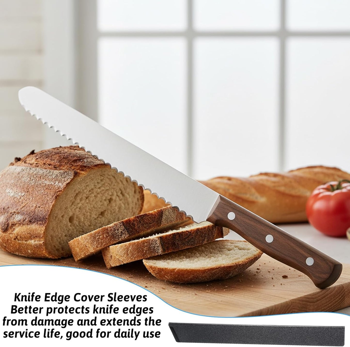 Knife Guard 12.6"x1.5", Universal Knife Covers or Sleeves ABS Knifves Edge Guard Blade Protector Waterproof Abrasion Knifes Sheaths Knifes Covers for Home Kitchen for 12'' Paring Fruit Knives