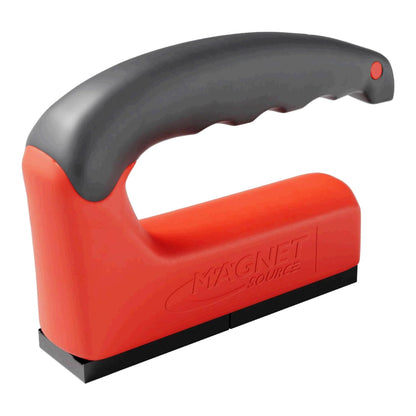 Strong Magnet with Ergonomic Handle - 100 lb Pull Force, Red, 07501