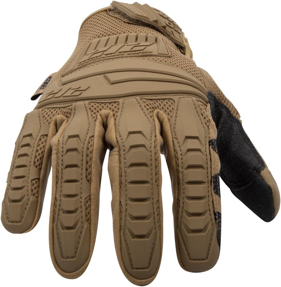 Cut-Resistant Impact Protection Work Gloves, EN Level 3, Breathable Air Mesh, Secure Fit Adjustable Cuff, Tan, X-Large