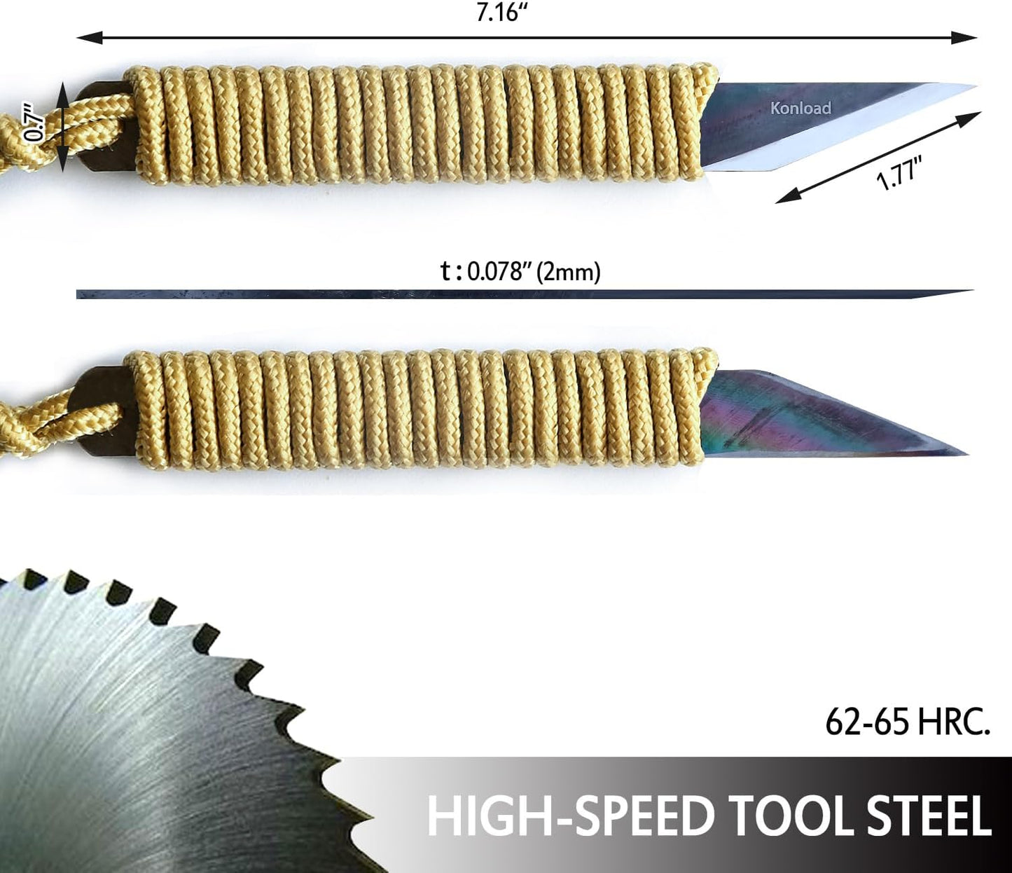 Kiridashi Knife Right Hand for Woodworking, Marking, Scribing, Carving, Whittling, Professional Handmade Kiridashi Knife-Black