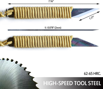 Kiridashi Knife Right Hand for Woodworking, Marking, Scribing, Carving, Whittling, Professional Handmade Kiridashi Knife-Black