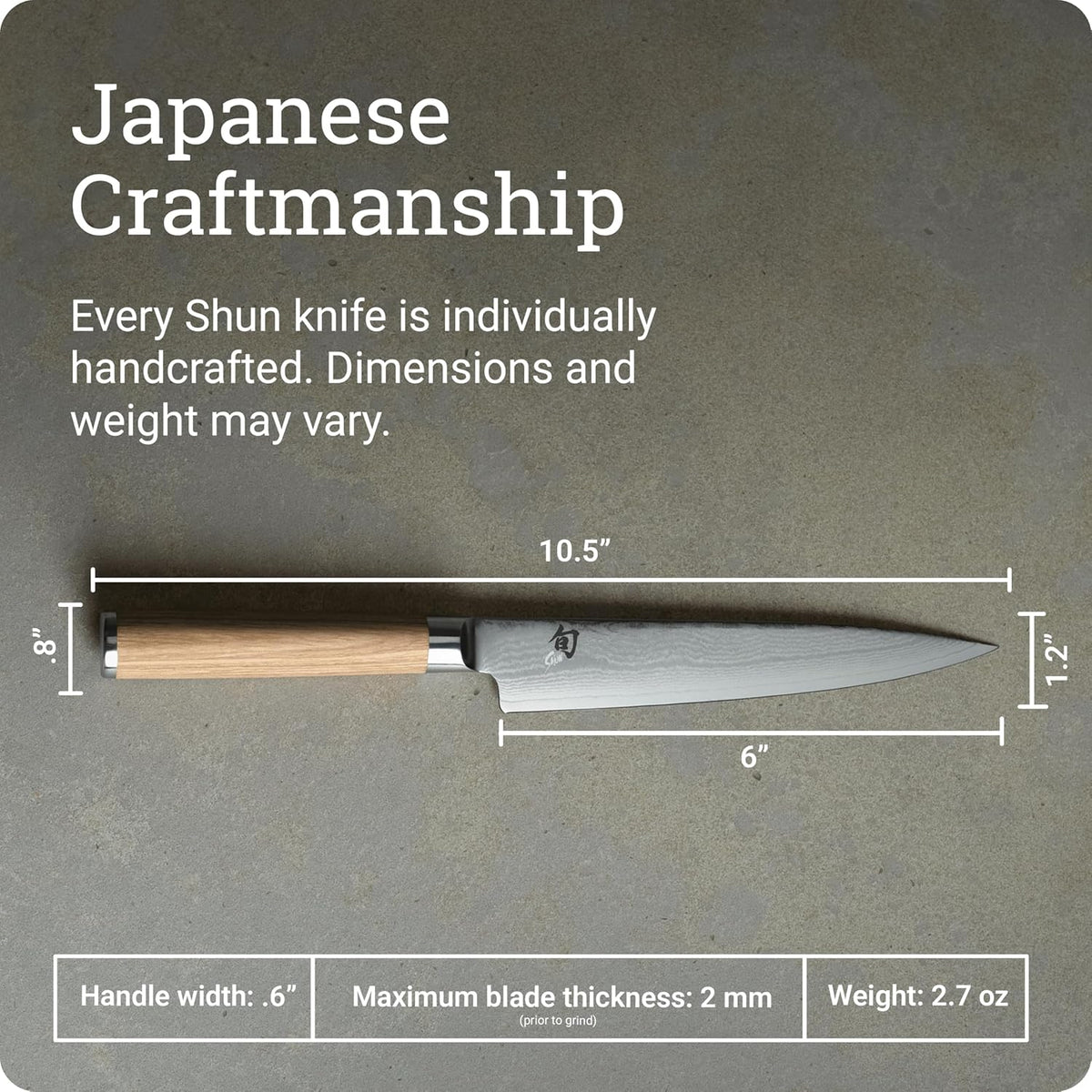 Classic Blonde 6" Utility Knife | Handcrafted Japanese Kitchen Knife, Precision and Sharpness, VG-MAX Core, Damascus Stainless Steel Cladding, Pakkawood Handle
