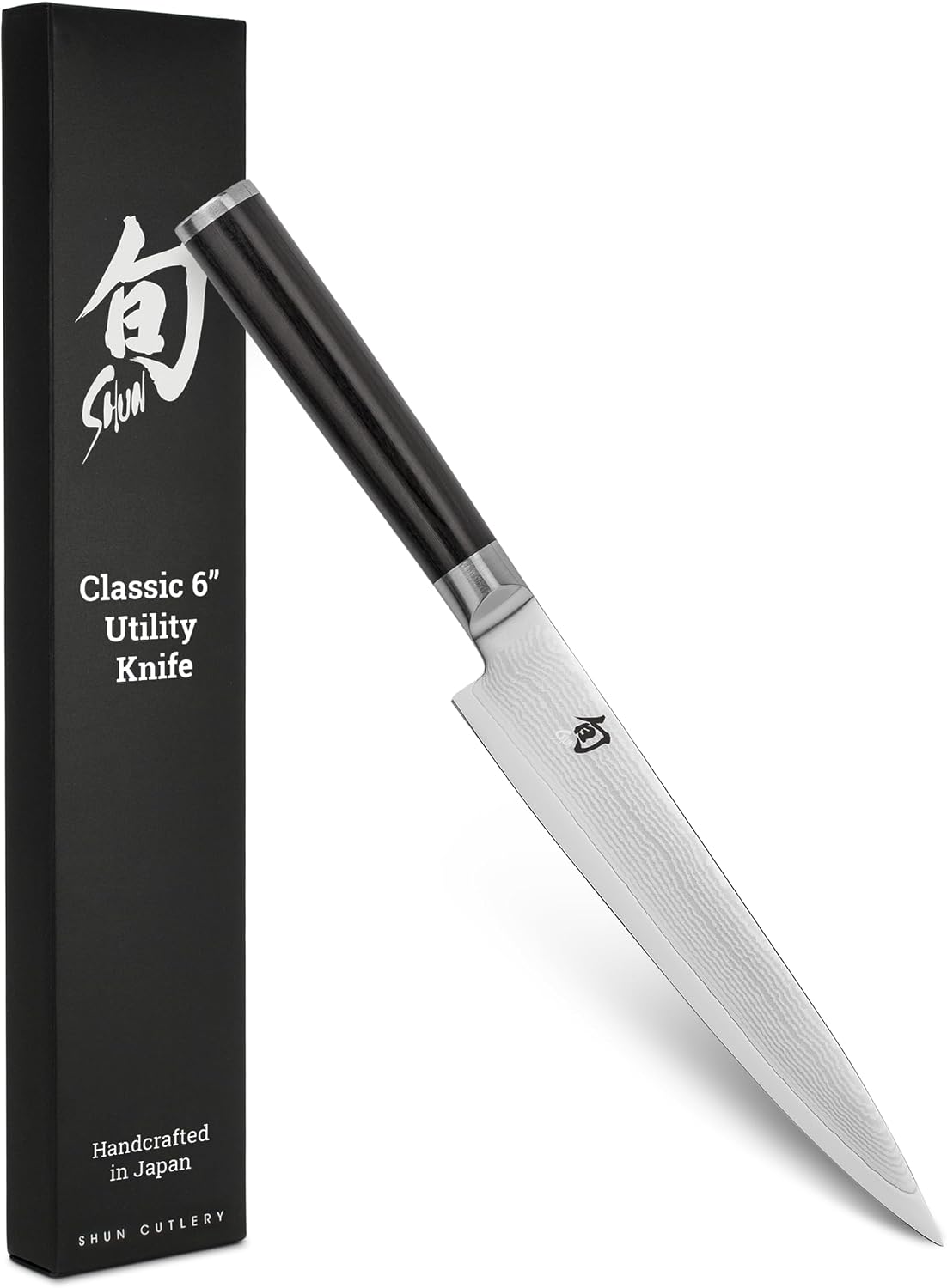 Classic Blonde 6" Utility Knife | Handcrafted Japanese Kitchen Knife, Precision and Sharpness, VG-MAX Core, Damascus Stainless Steel Cladding, Pakkawood Handle