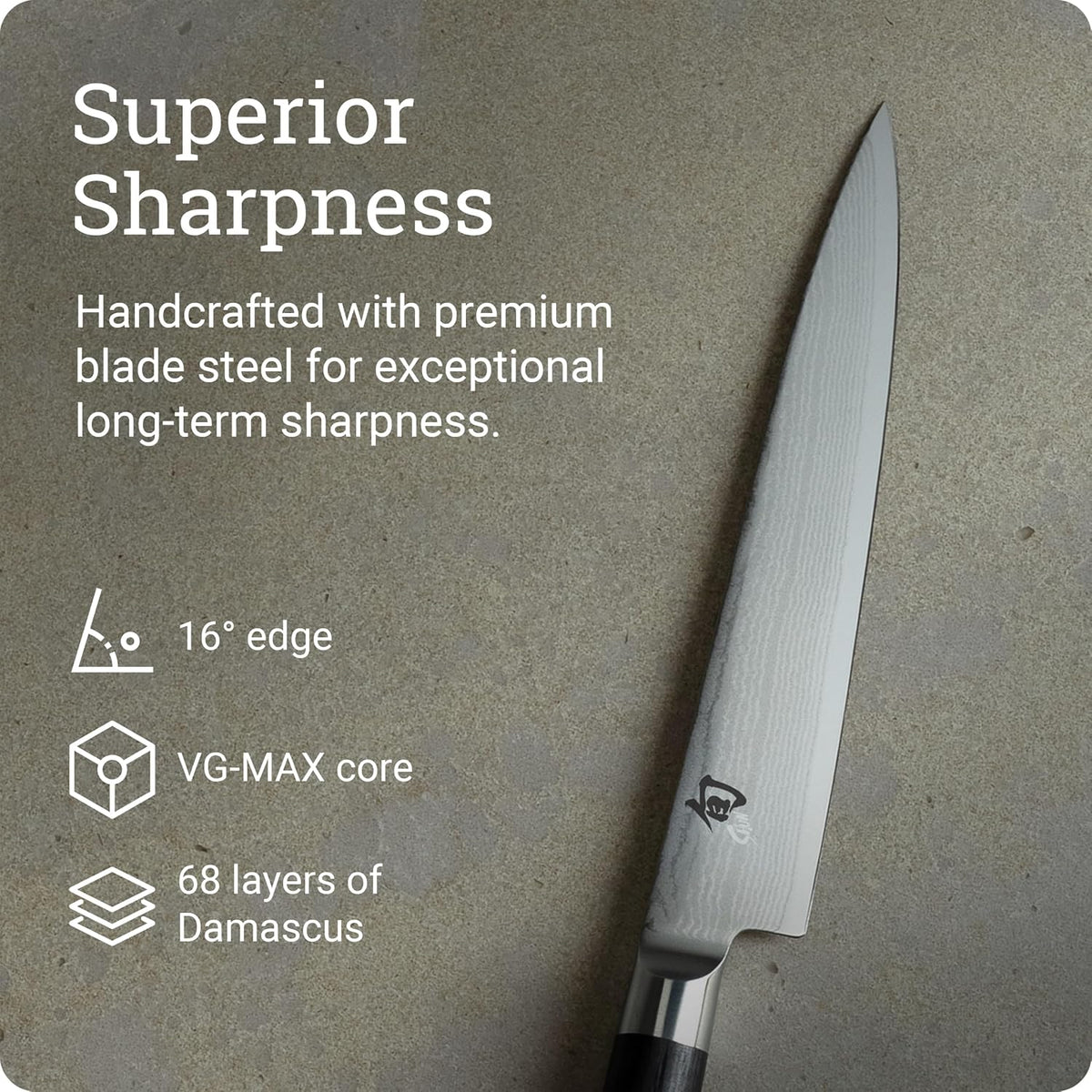 Classic Blonde 6" Utility Knife | Handcrafted Japanese Kitchen Knife, Precision and Sharpness, VG-MAX Core, Damascus Stainless Steel Cladding, Pakkawood Handle