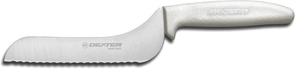 9” Scalloped Offset Slicer with Red Handle – S360-9SCR, High-Carbon Stainless Steel Blade, Ergonomic Non-Slip Grip, NSF Certified, Color-Coded for Food Safety – Made in the USA