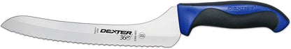 9” Scalloped Offset Slicer with Red Handle – S360-9SCR, High-Carbon Stainless Steel Blade, Ergonomic Non-Slip Grip, NSF Certified, Color-Coded for Food Safety – Made in the USA