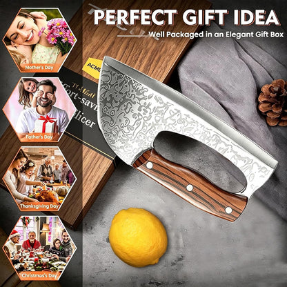 Meat Cleaver,8.6 inch Kitchen Knife Sharp Blade,Gray