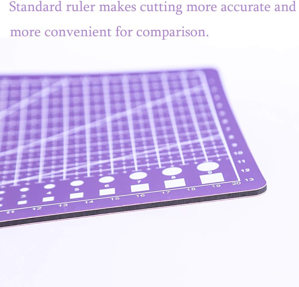 A5 Self Healing Cutting Mat Rotating Cutting Mats for Quilting | 8.5in×6in Small Cutting Mat Double Sided Craft Cutting Mats for Crafts for Scrapbooking, Quilting, Fabric, Sewing Projects