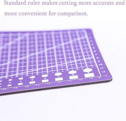 A5 Self Healing Cutting Mat Rotating Cutting Mats for Quilting | 8.5in×6in Small Cutting Mat Double Sided Craft Cutting Mats for Crafts for Scrapbooking, Quilting, Fabric, Sewing Projects