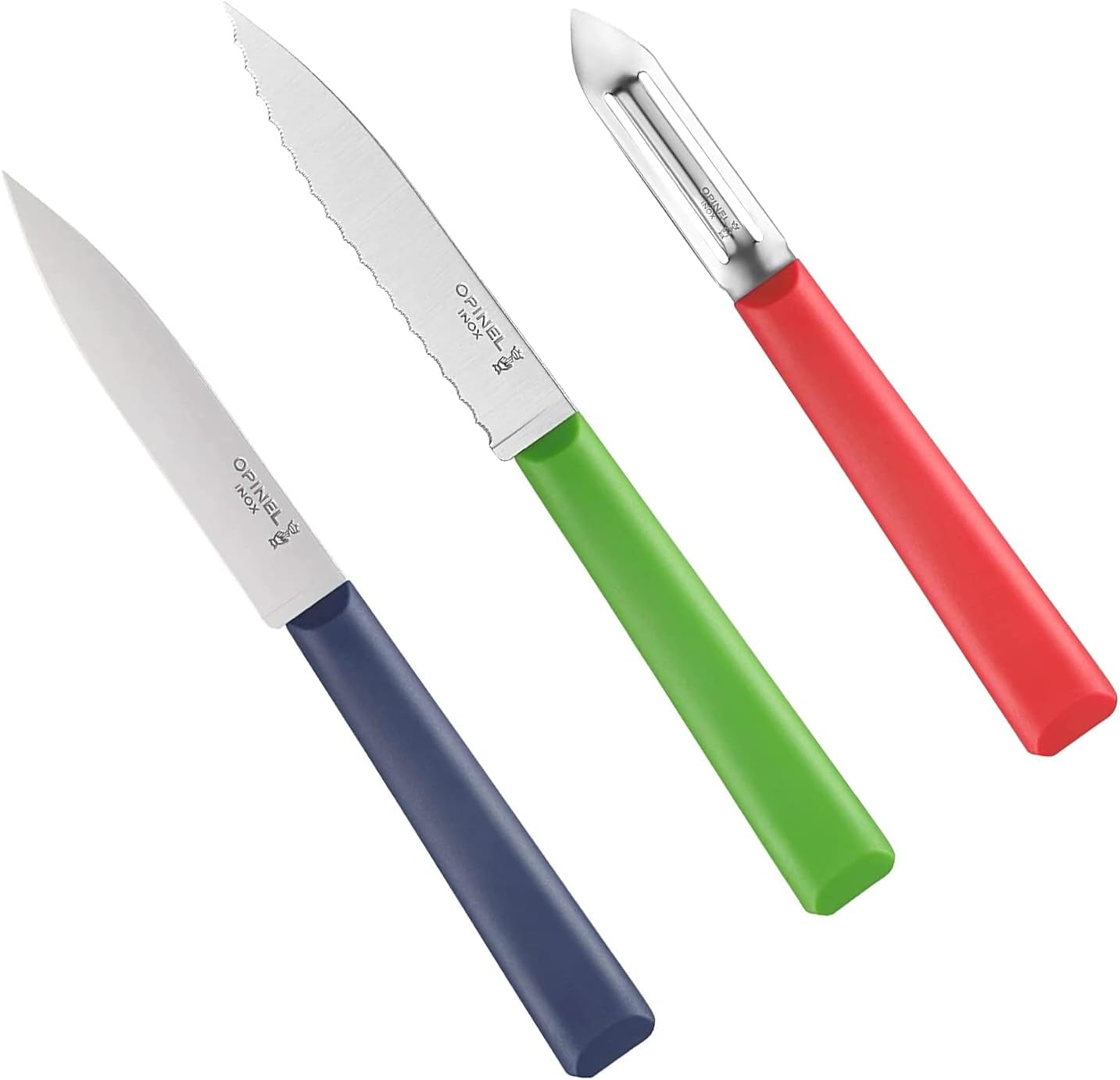 Les Essentials+ Trio Set, Paring, Serrated Paring, Peeler