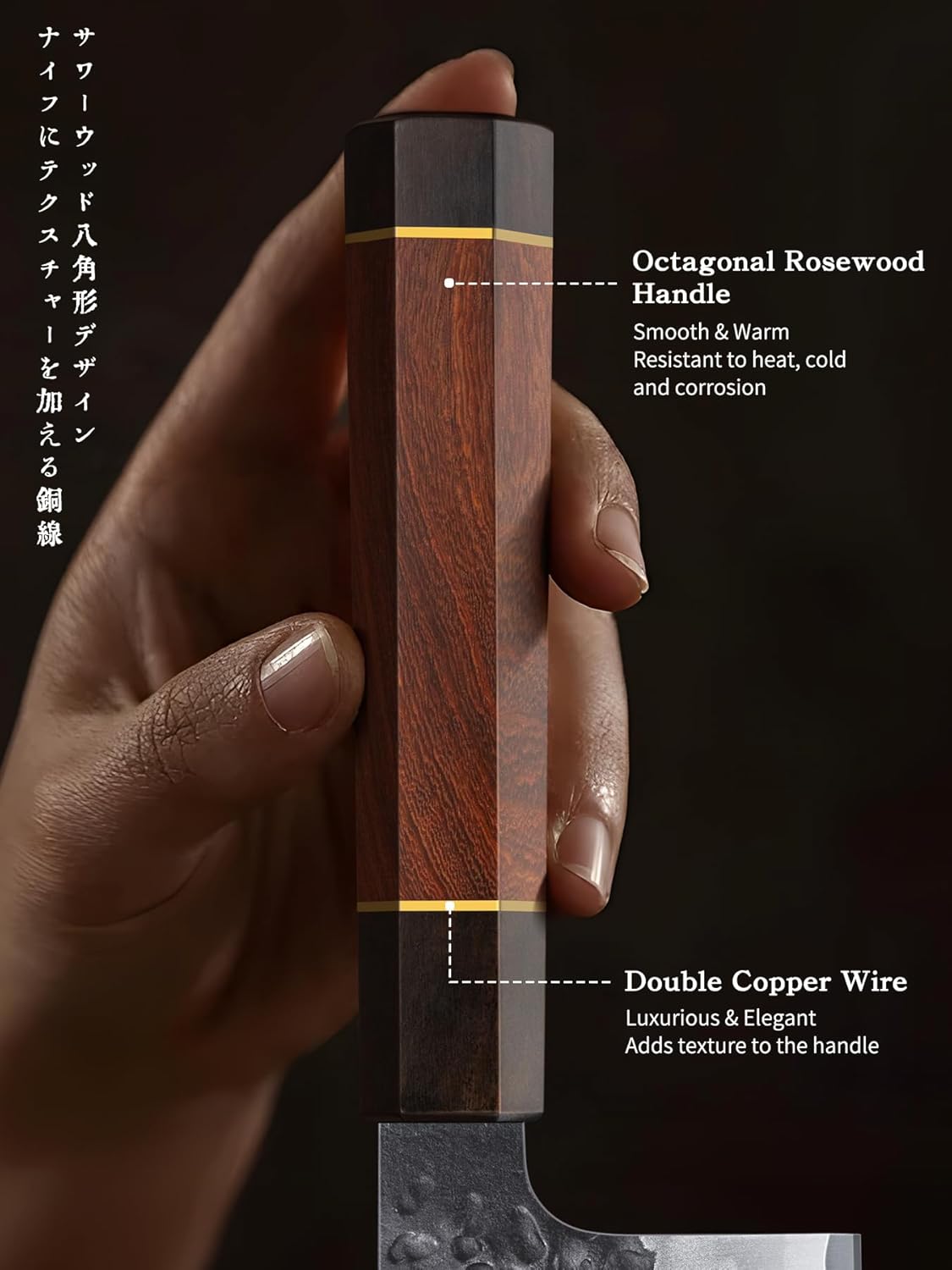 7" Nakiri Knife, Handcrafted Razor Sharp Meat Vegetable Cleaver | High Carbon Steel Asian Chopping Chef Knife, Multipurpose Vegetable Kitchen Knife with Gift Box for Men and Women