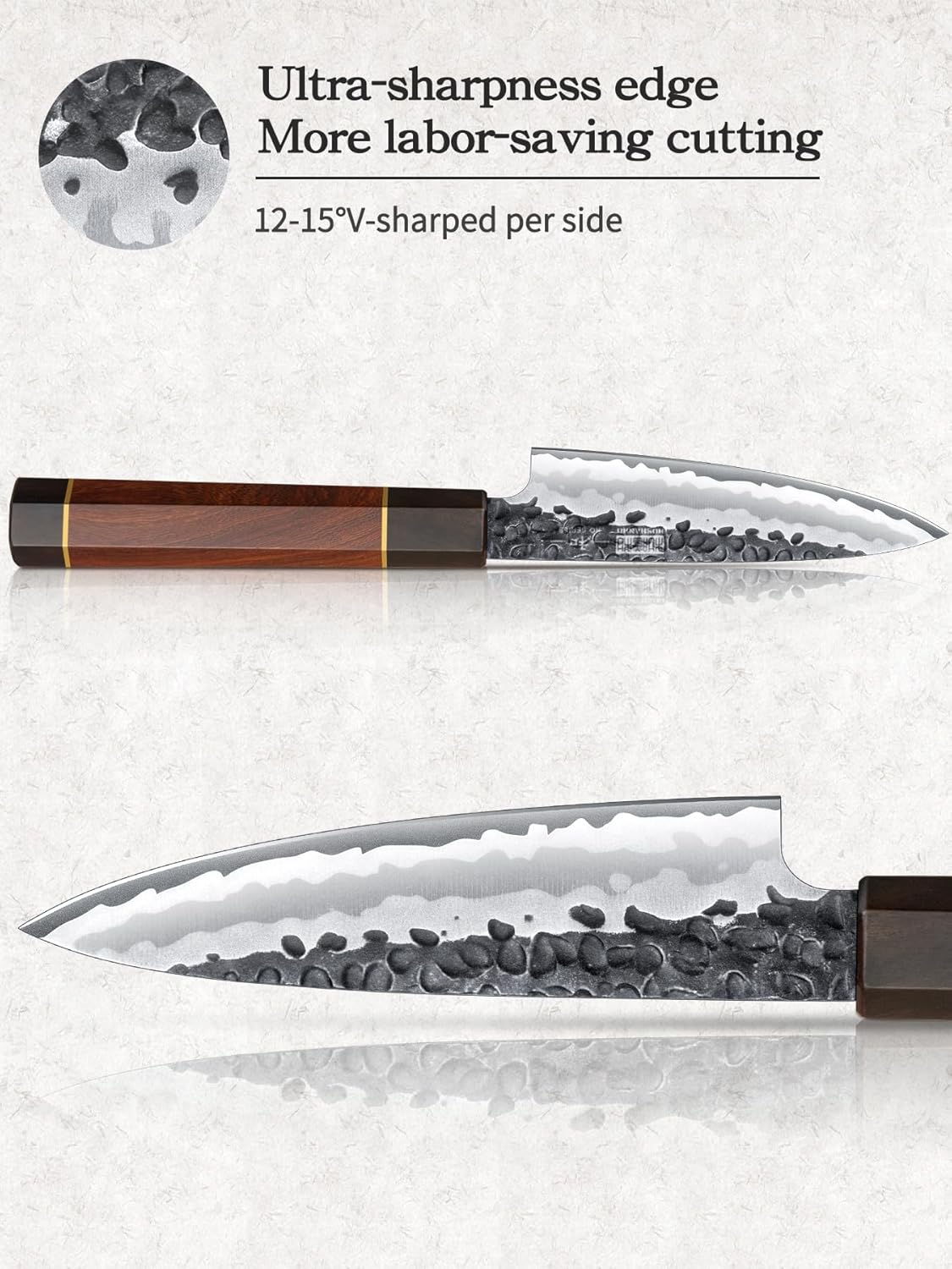 7" Nakiri Knife, Handcrafted Razor Sharp Meat Vegetable Cleaver | High Carbon Steel Asian Chopping Chef Knife, Multipurpose Vegetable Kitchen Knife with Gift Box for Men and Women