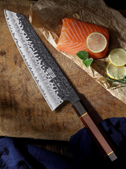 7" Nakiri Knife, Handcrafted Razor Sharp Meat Vegetable Cleaver | High Carbon Steel Asian Chopping Chef Knife, Multipurpose Vegetable Kitchen Knife with Gift Box for Men and Women