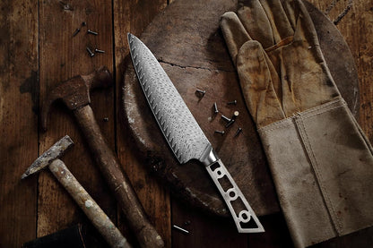 KATSURA Woodworking Project Kit – Gyuto Chef Knife Blank – 8 Inch with 50mm wide blade – Japanese Premium AUS 10, 67 Layers Damascus Steel – Thunder-X Series – NO LOGO