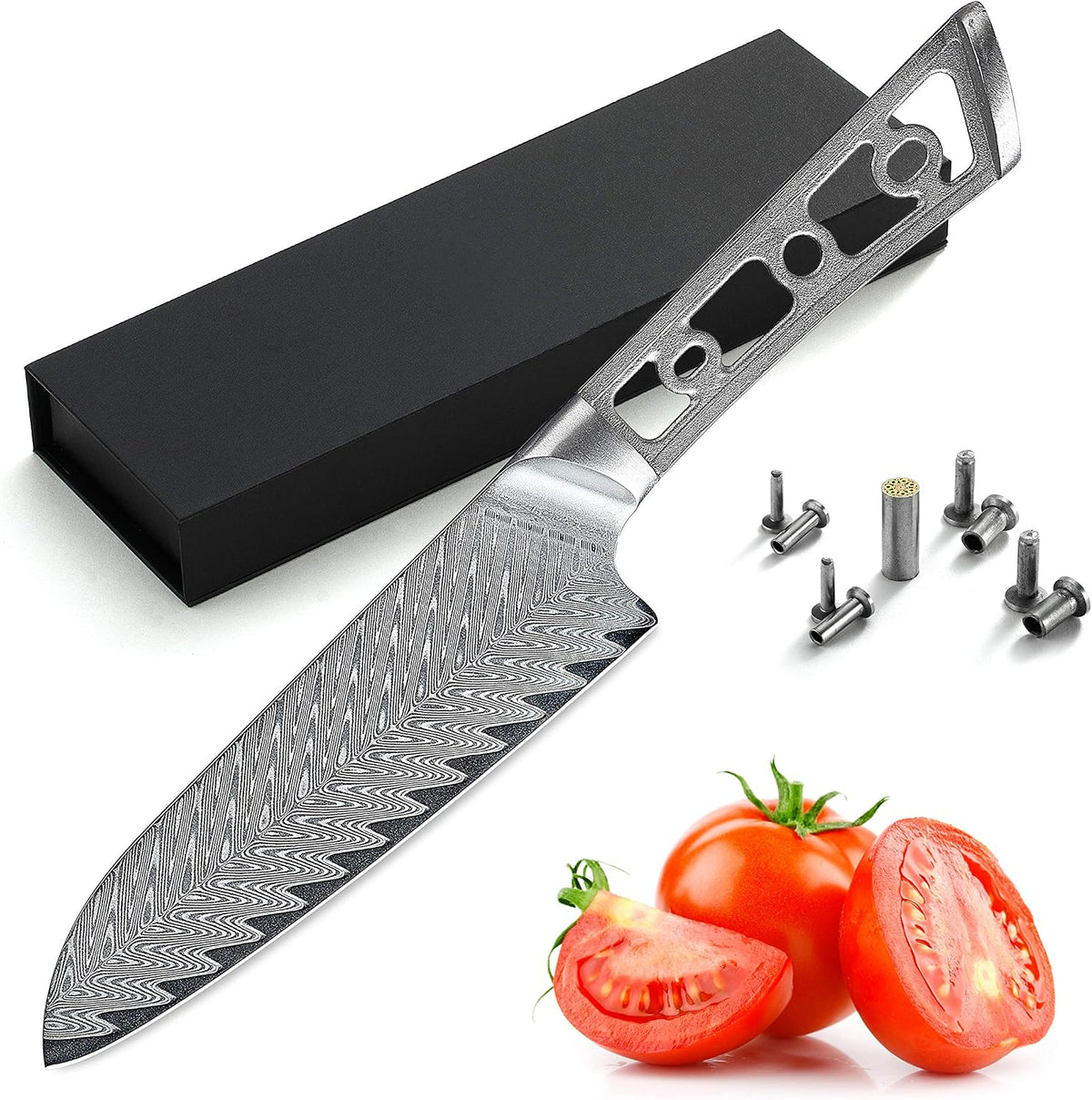 KATSURA Woodworking Project Kit – Gyuto Chef Knife Blank – 8 Inch with 50mm wide blade – Japanese Premium AUS 10, 67 Layers Damascus Steel – Thunder-X Series – NO LOGO