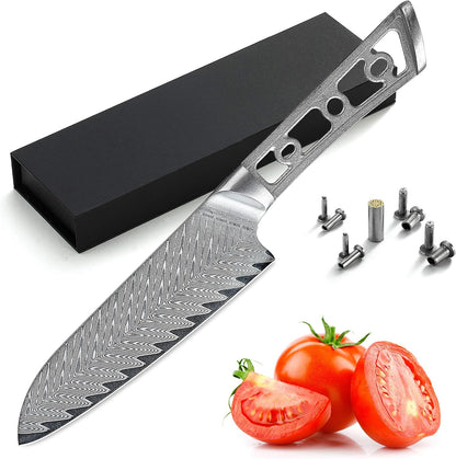 KATSURA Woodworking Project Kit – Gyuto Chef Knife Blank – 8 Inch with 50mm wide blade – Japanese Premium AUS 10, 67 Layers Damascus Steel – Thunder-X Series – NO LOGO