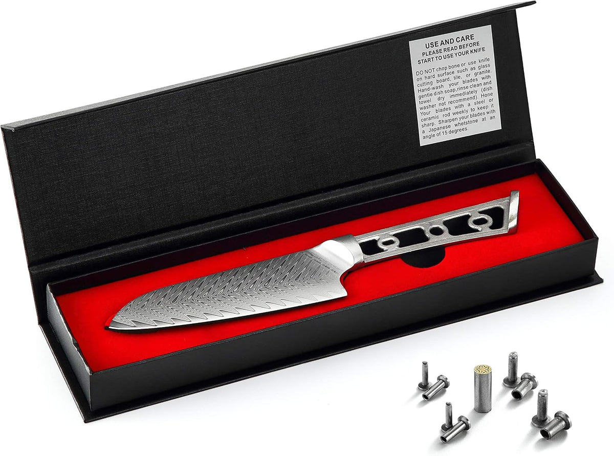 KATSURA Woodworking Project Kit – Gyuto Chef Knife Blank – 8 Inch with 50mm wide blade – Japanese Premium AUS 10, 67 Layers Damascus Steel – Thunder-X Series – NO LOGO