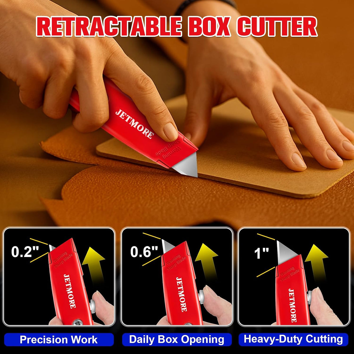 Box Cutter Utility Knife Paper Craft Tool with 10 Blades