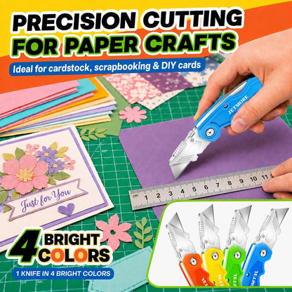 Box Cutter Utility Knife Paper Craft Tool with 10 Blades