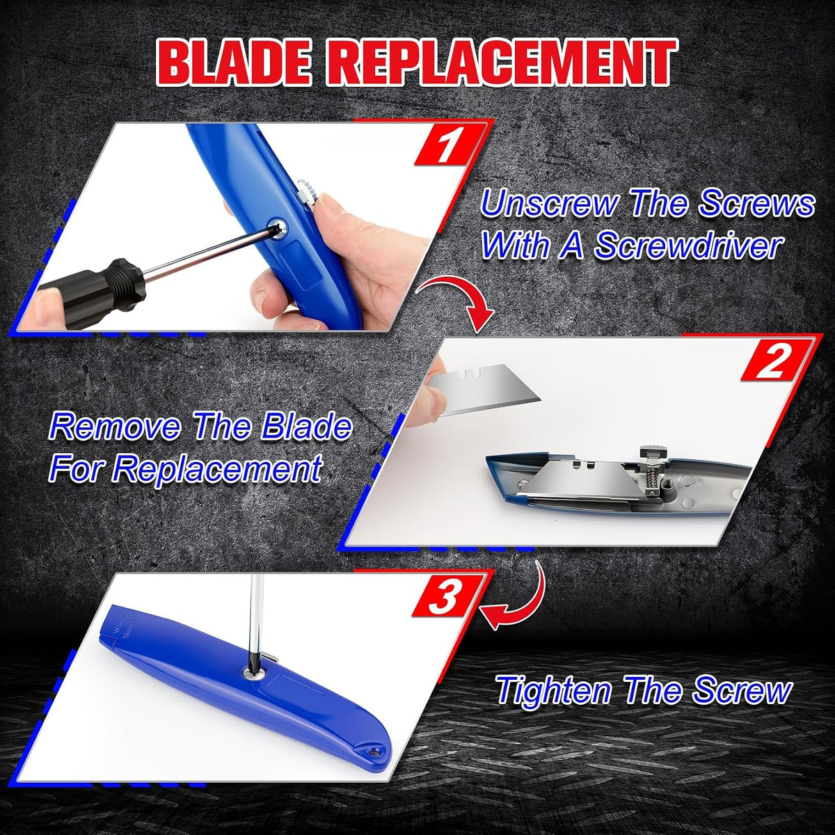 Box Cutter Utility Knife Paper Craft Tool with 10 Blades