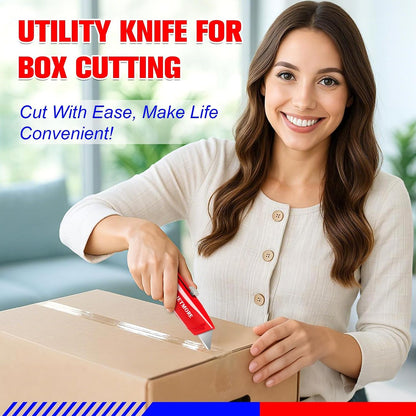 Box Cutter Utility Knife Paper Craft Tool with 10 Blades